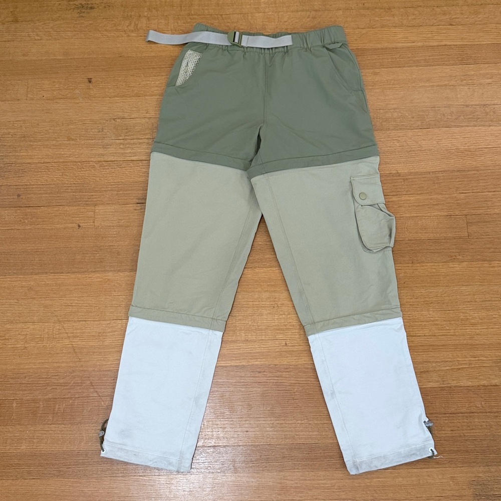 Outdoor Voices RecTrek zip-off pants size Small SHORT 29” olive tan